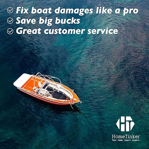 Miniatura 8 de Kit de reparación de capa de gel para barcos (combinación de color), kit de reparación de fibra de vidrio marina, kit de reparación de barcos de