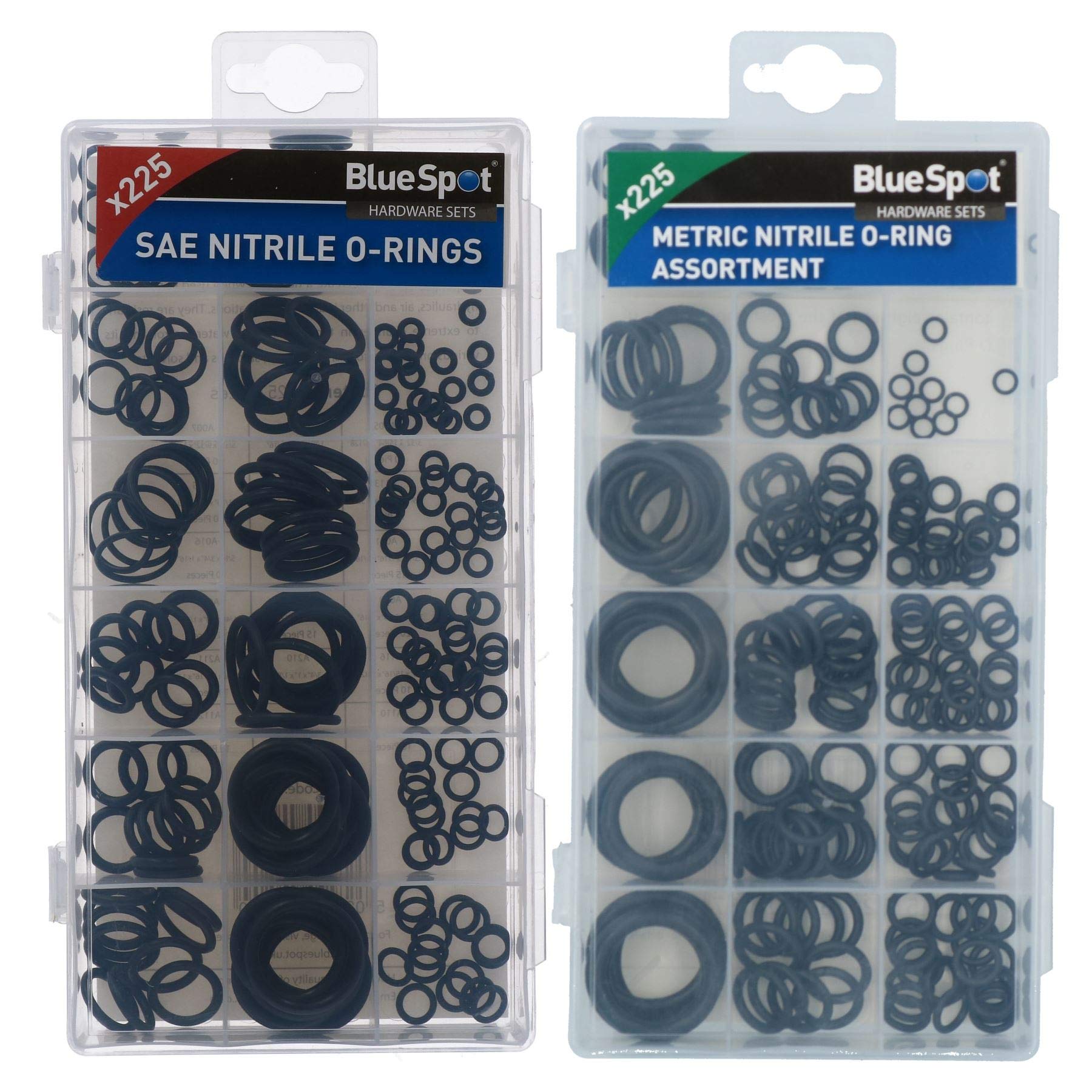 Ab Tools Black Metric And Imperial Assorted Nitrile Rubber O-Rings Seals Plumbing Washers 450Pc