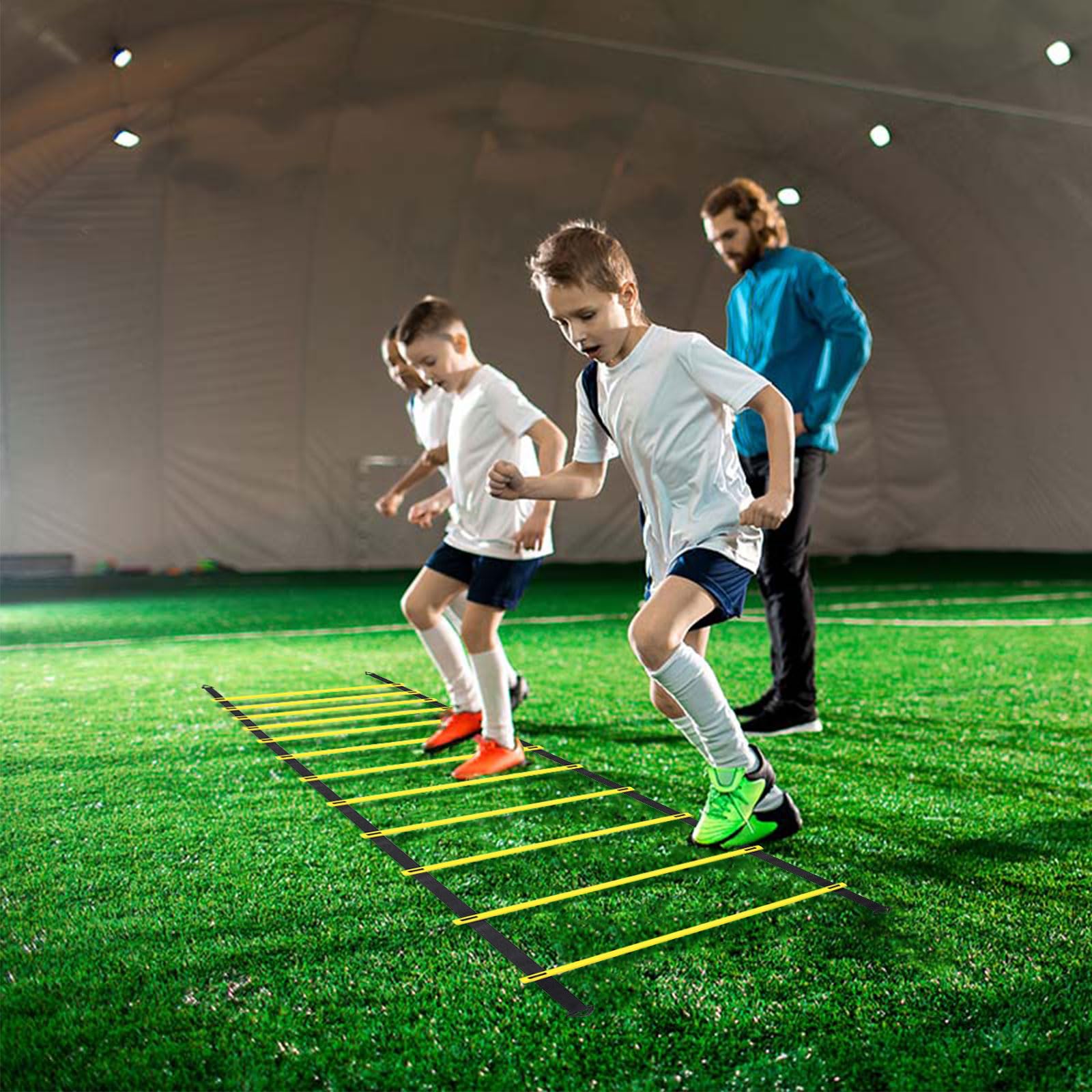 Cinesini Calcio SET DI AGILITÀ Velocità Allenamento, Kit Allenamento Calcio, 6M Scala Allenament EUR 53,59 - IT Calcio Accessori - 4