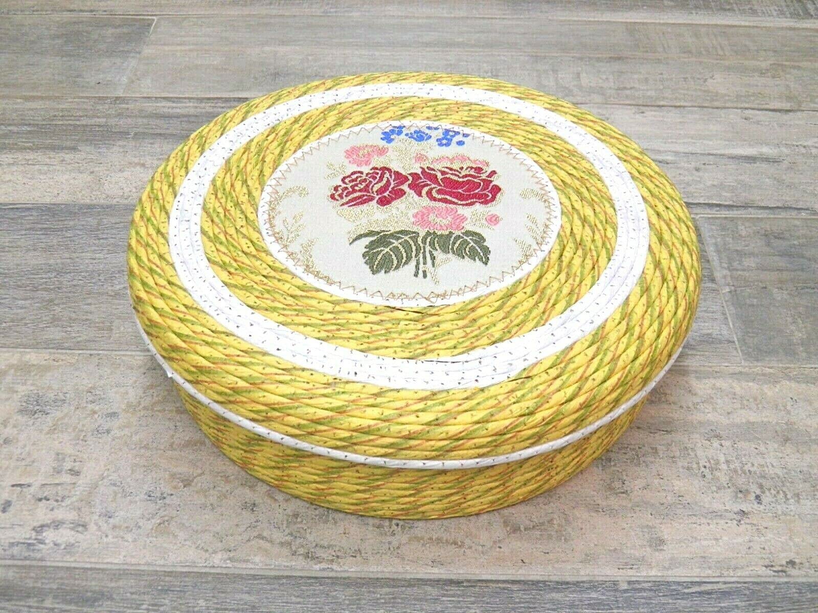 Cesto Cestino Porta tutto Carasau sardo 33 x 10cm broccato costume sardo piccolo bianco