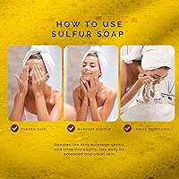 Vista 3 de Pili Natural Sulfur Soap Bars (3 Pack) Jabón de azufre - Deep Cleansing and Oil-Control Formula for All Skin Types - Maintain Healthy Skin - 3-Pack