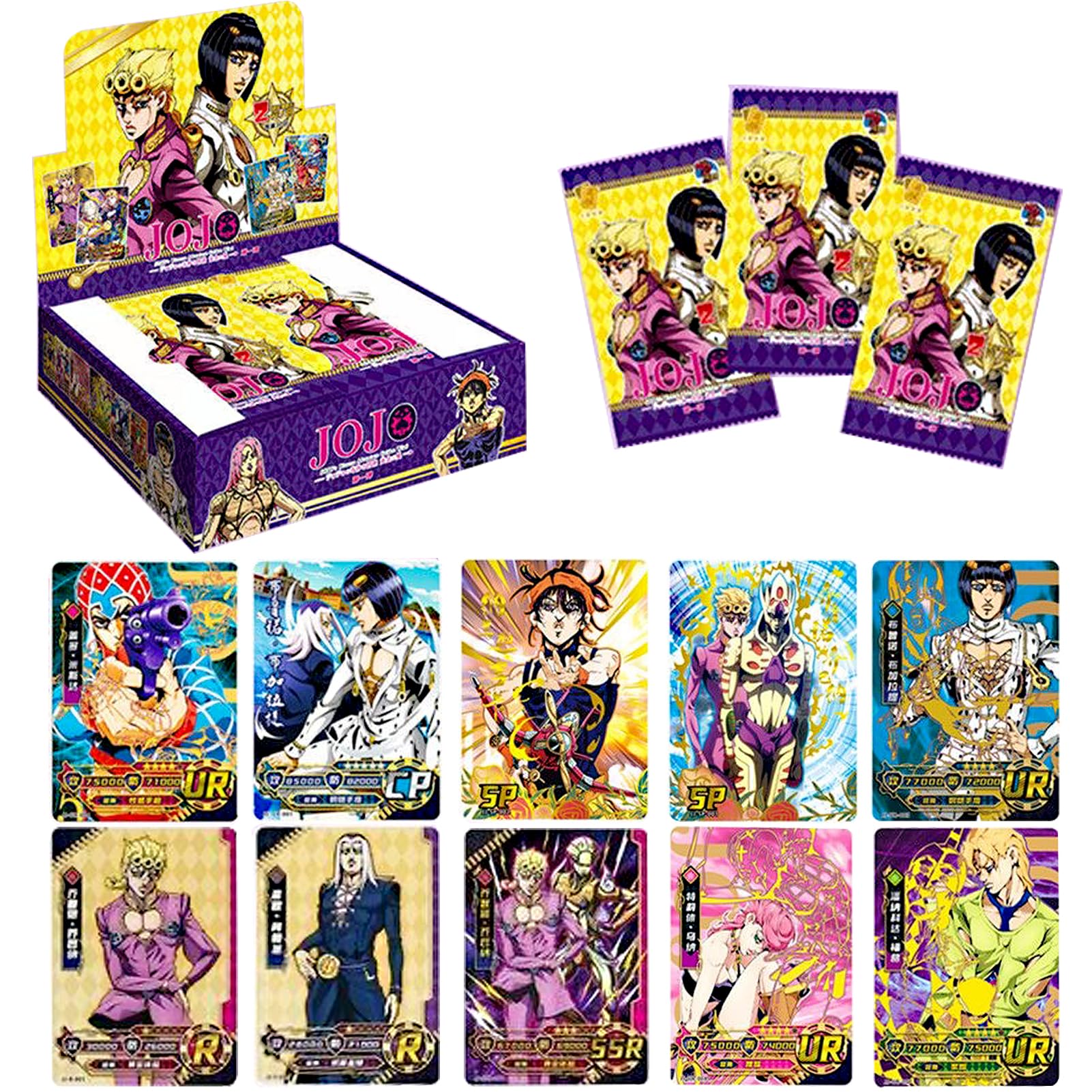 JoJo Anime Bizarre Adventures Cards, Booster Box, Packs TCG (JoJo
