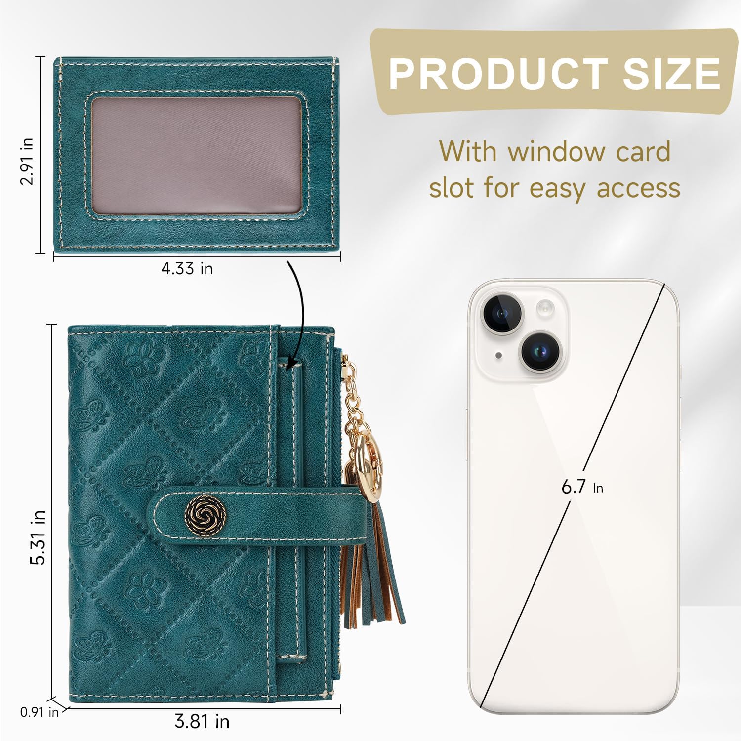 Small RFID Wallet Women Ultra Thin Slim Womens Wallet Compact Bifold Pocket Ladies Wallets for Women With Zipper Coin Pocket - Image 2