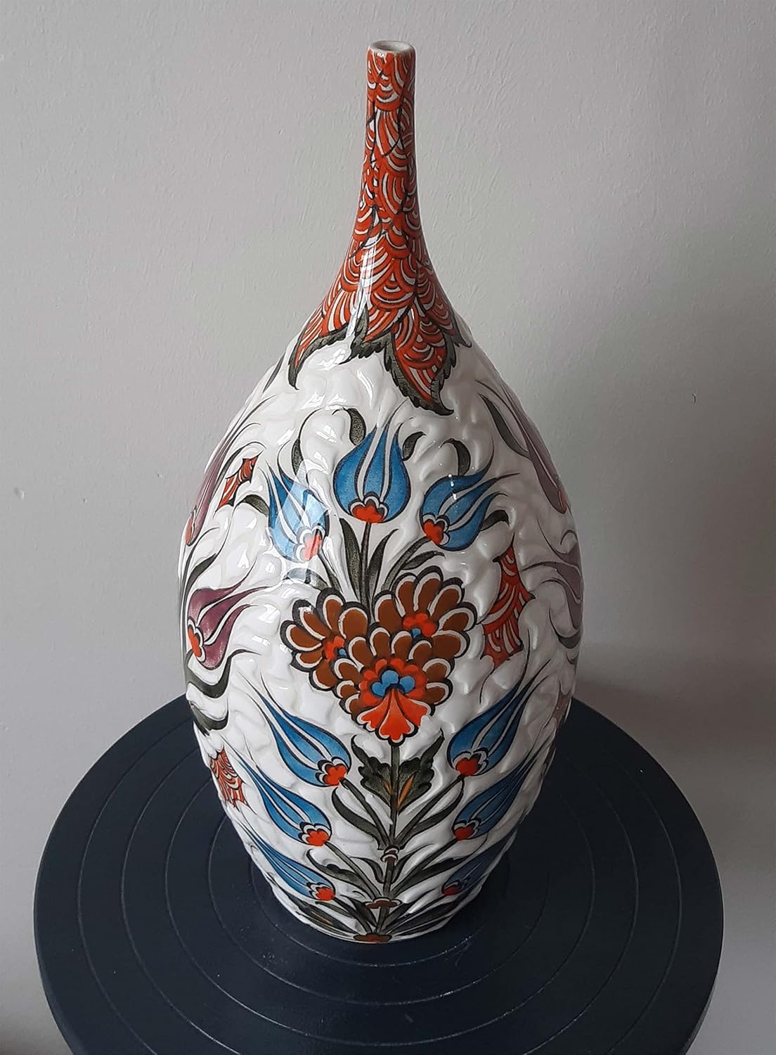 Handmade Ceramic Teardrop Vase, 12 inches