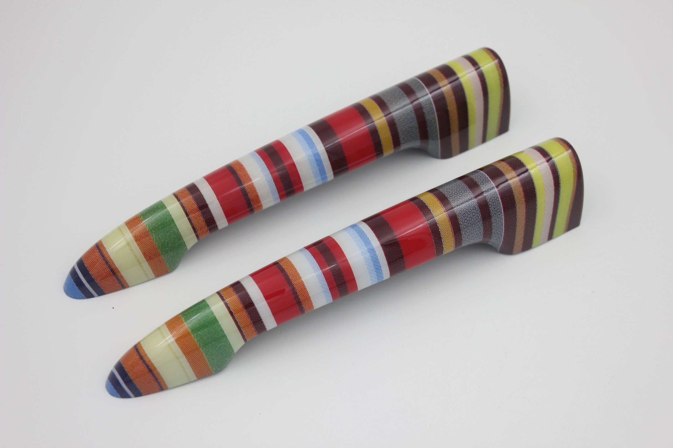 LVBAO 2 Rear Door Handle Cover Cap For Mini Cooper JCW ONE S R55 Clubman (Paul Smith)