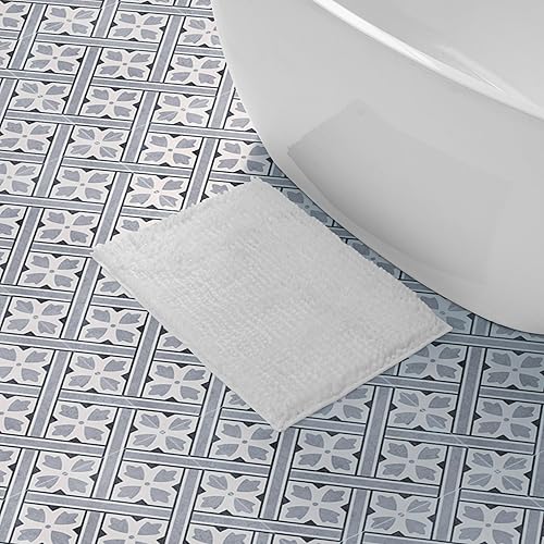 Miniatura 30 de Laura Ashley Tapete de baño de felpilla con mantequilla, absorbente, lanudo y antideslizante, alfombra de felpa para bañera y fregadero, 2 piezas