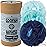 Temple Spring Recycled Luffa Sponge, Bathroom Shower Accessories, Loofa Bath Sponge, Exfoliating Body Scrubber Exfoliator Pouf, Shower Scrubber Puff, Poof, Loofah for Women, Loofah for Men -Ocean Blue
