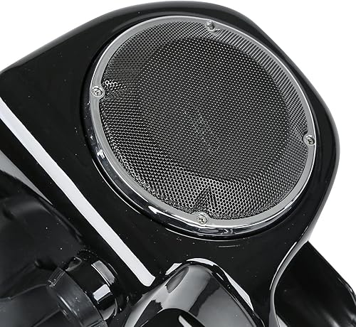 Miniatura 4 de Kit inferior de carenado ventilado negro vívido con altavoces y rejillas de 6.5 pulgadas para Harley Touring Road King Electra Street Glide 1983-2013
