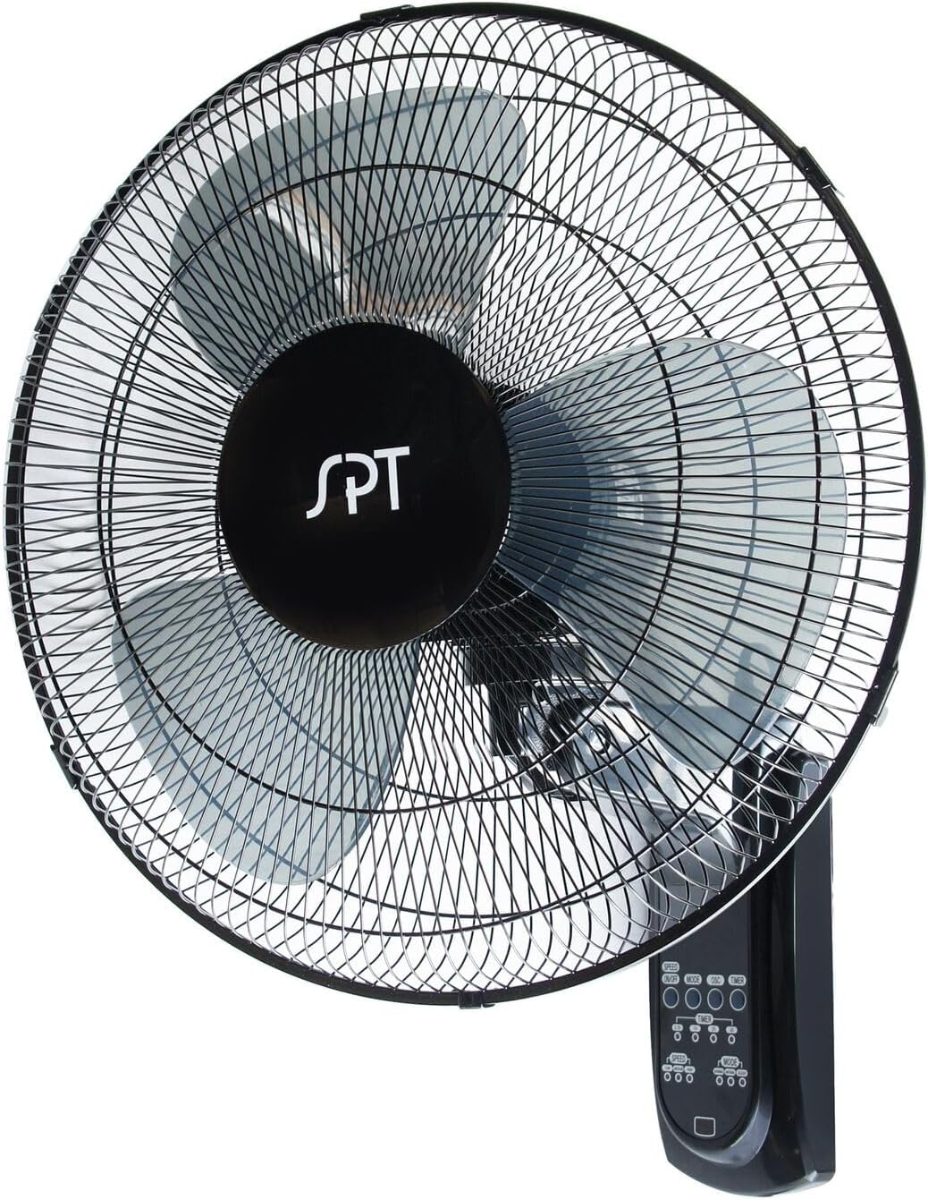 Wall Mounted Fan Oscillating 16 Inch 3 Speed Remote Control Indoor Outdoor Black