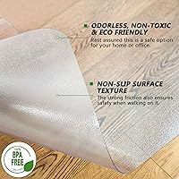 Vista 5 de Tapete grande para silla de oficina para suelo de madera dura, 45 x 53 pulgadas, protector de suelo transparente para silla de oficina en madera