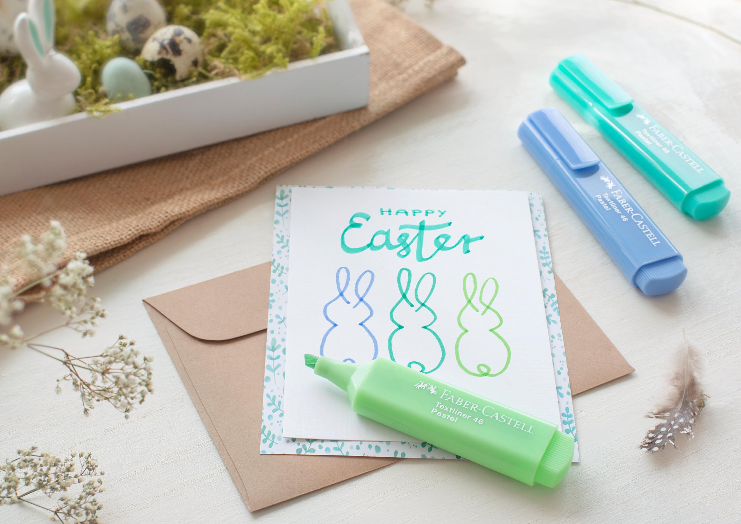 Faber-Castell 154610 – Highlighter Set TL 1546, Pack of 4 Case