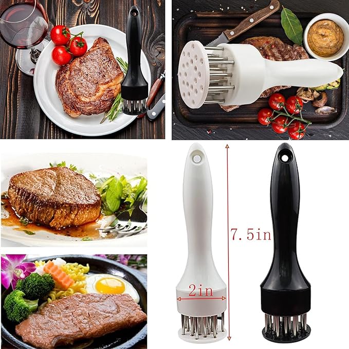 Ablandador de Carne de Acero Inoxidable con 16 Agujas miniatura 3