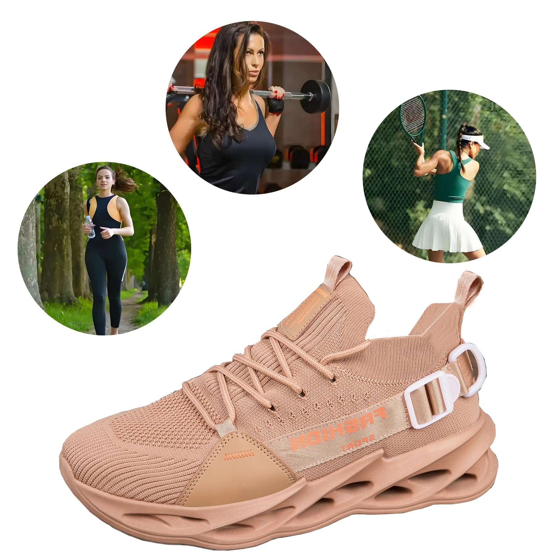 Scarpe Running Uomo Ginnastica Sneaker Donna Leggere Traspirante Outdoor Sportive Calzature da Corsa Pallavolo Tennis Nero Verde Bianco Rosa Giallo Grau Orange Viola Rosso Marrone EU 36-46