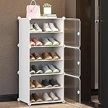   Shoe Rack with Door  & 5    for Home Storage PP Plastic Box Organizer with Metal Door Frame, Chappal Slipper Sandals Stand, 