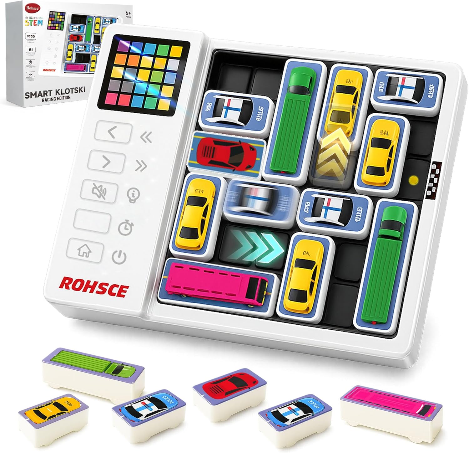 1500 Levels Intelligent Car Maze Game Huarong Road Escape Puzzle Desktop Brick Game Machine Logic Parking Blocks Kids Toy Gift