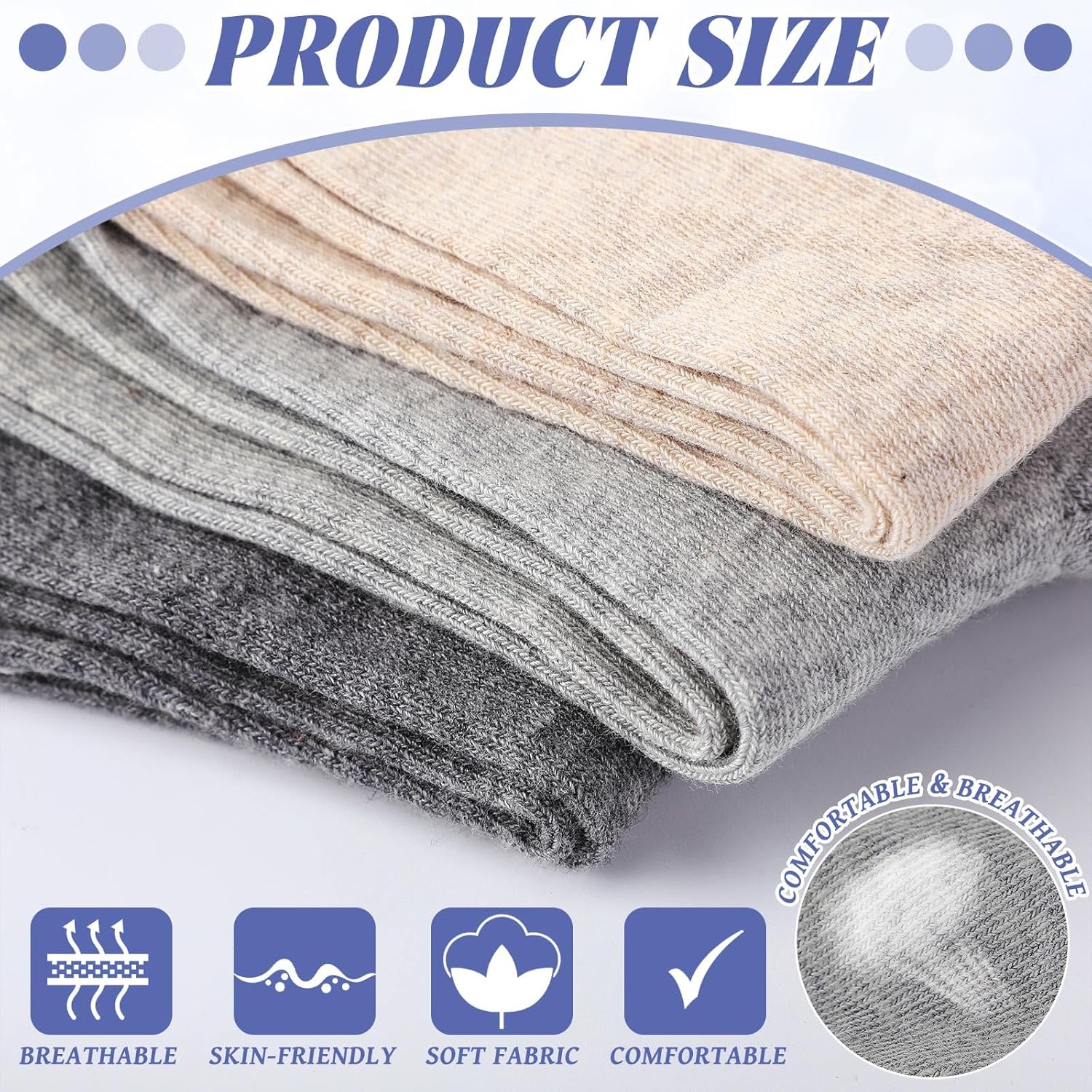 100 Pairs Men's Crew Socks Bulk Athletic Moisture Wicking Sports Socks for Men Casual Winter Sock for Homeless Donation Unisex Adult - Image 4