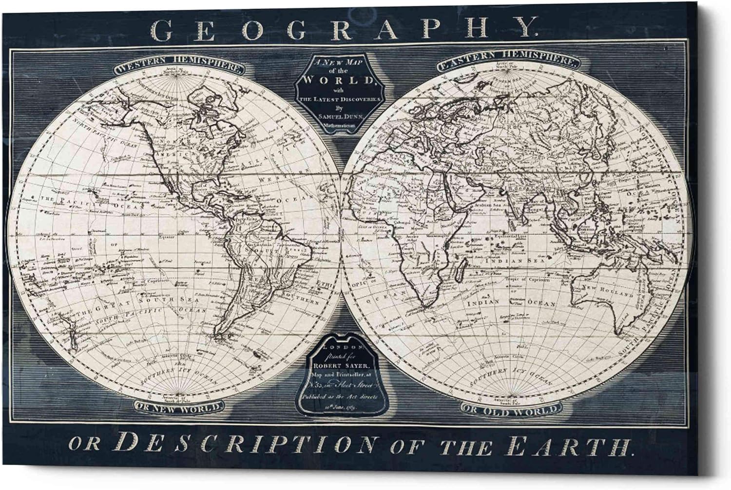 Epic Graffiti 'Old World Globe' by Wild Apple Portfolio, Canvas Wall Art, 40"x60"