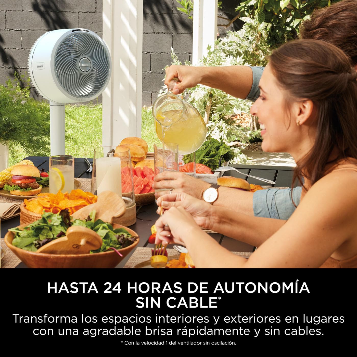 Shark FlexBreeze, Ventilador de Alta Velocidad, Blanco, FA220EU | Portátil Híbrido con Cable y sin Cable, Uso Interior y Exterior, Resistente a Rayos UV y Agua**, Potente y Silencioso