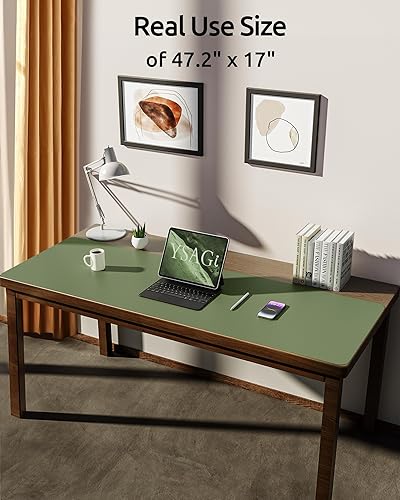 Miniatura 532 de YSAGi Protector de escritorio de cuero, tapete de oficina, alfombrilla grande para mouse, antideslizante, de piel sintética, almohadilla