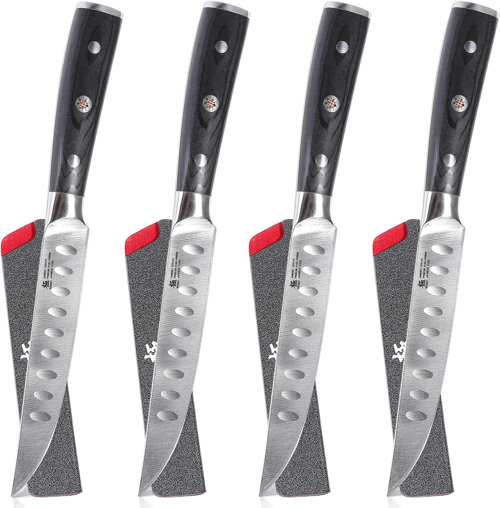 Kyoku Samurai Series 5" Non-Serrated Steak Knife Set