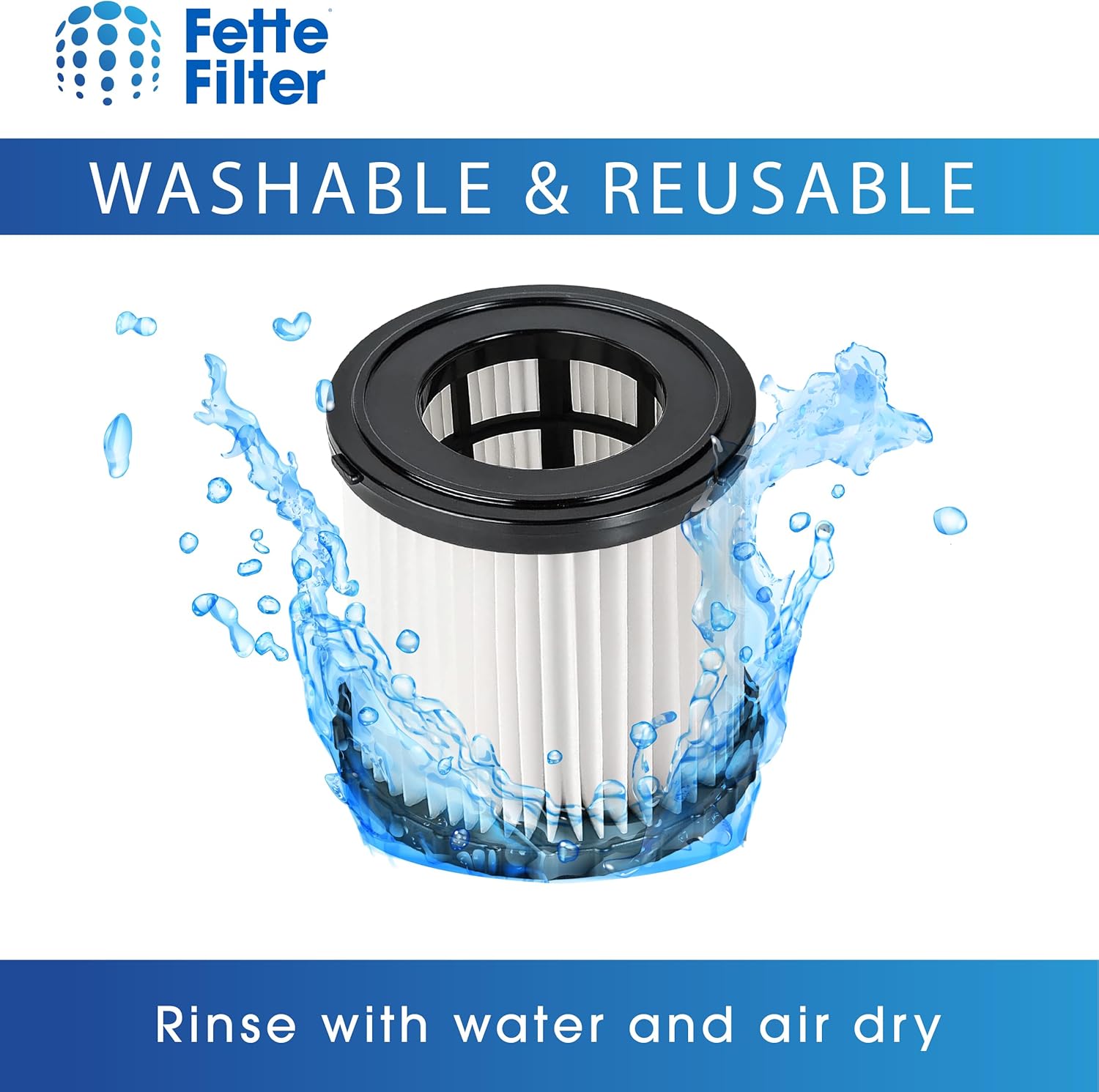Fette Filter - 4 Pack A32VC05 A32RF08 Replacement Filter Compatible with RYOBI P3240 PCL733 PCL734 18V ONE+ 3 Gal. Wet/Dry Vacuums. Compatible with Hoover ONEPWR BH57105.