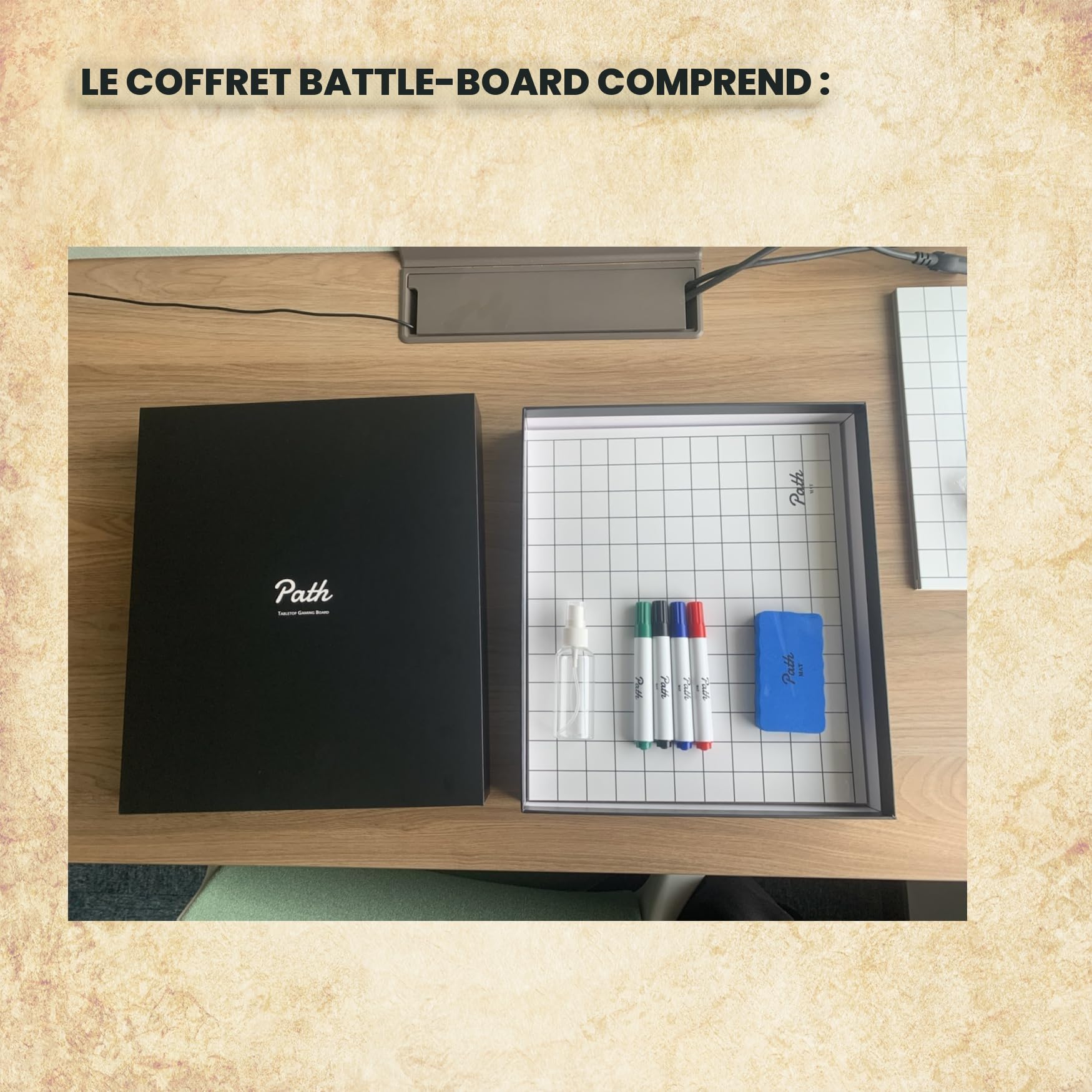 Path Gaming Plateau de Jeu de Combat - Tapis de Jeu de Bataille Recto-Verso pour DND, Tabletop RPG, 3-6 joueurs, À partir de 216 ans, Stratégie, Fantaisie