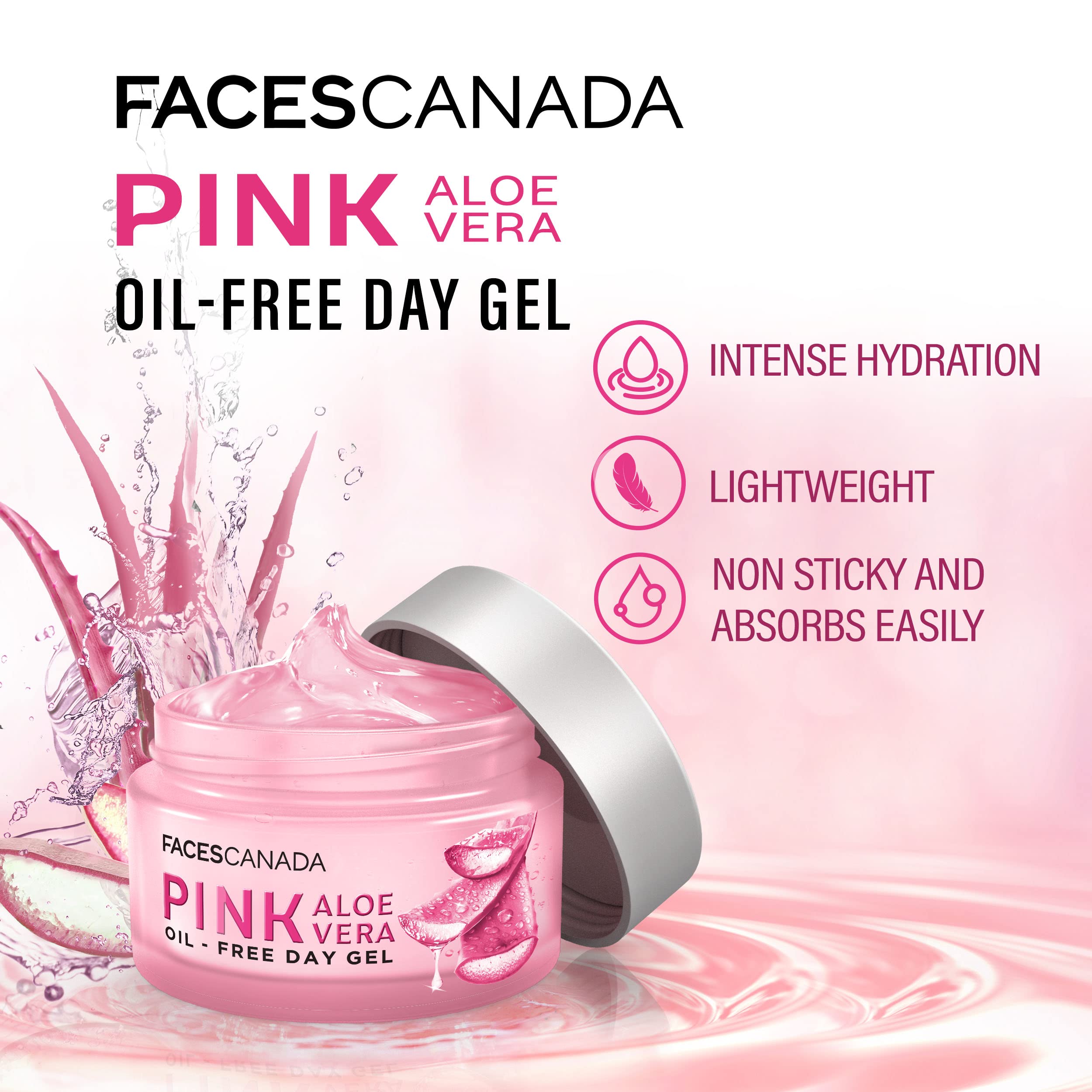 Amazon.com: FACESCANADA Pink Aloe Vera Oil Free Day Gel