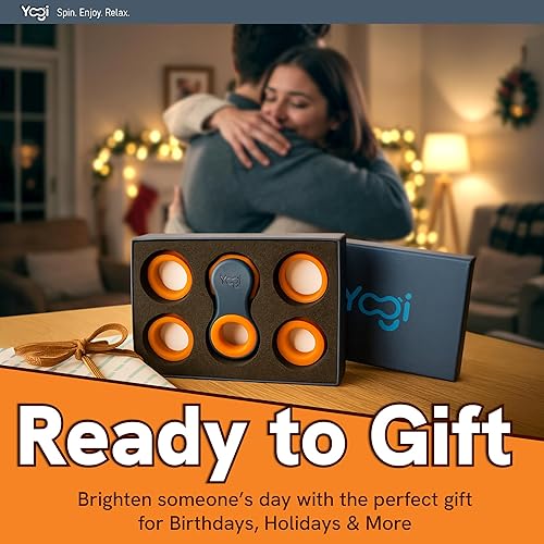Vista 23 de Yogi Fidget Toy – Spinner sensorial silencioso para adultos y niños – Alivio del estrés para TDAH, ansiedad – Juguetes para adultos – Incluye 5