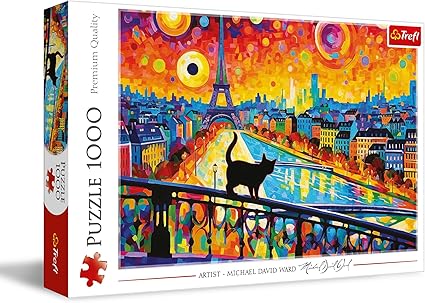 Trefl - Un Gatto a Parigi - Puzzle 1000 Tessere - Puzzle fai da te, Intrattenimento Creativo, Divertimento, Puzzle Classico per Adulti e Bambini dai 12 anni
