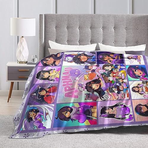 Miniatura 4 de Manta de dibujos animados para niña, súper suave, manta de franela cálida y cómoda, manta decorativa para dormitorio, sala de estar, 80 x 60 pulgadas