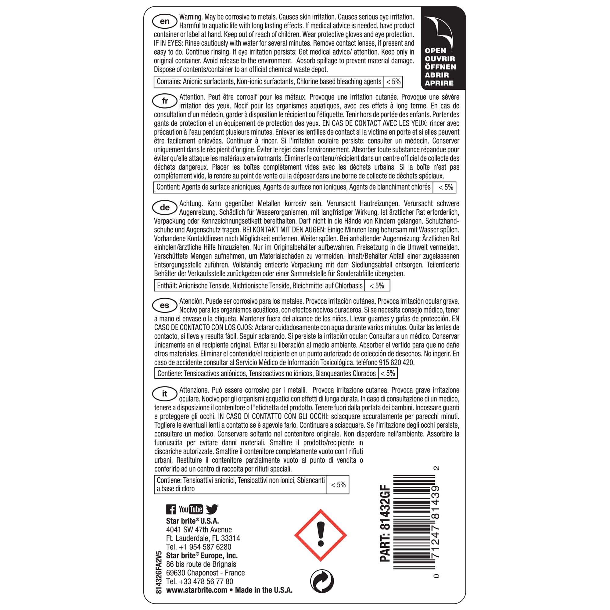 STAR BRITE 478036 Nettoyant pour Teck , Transparent