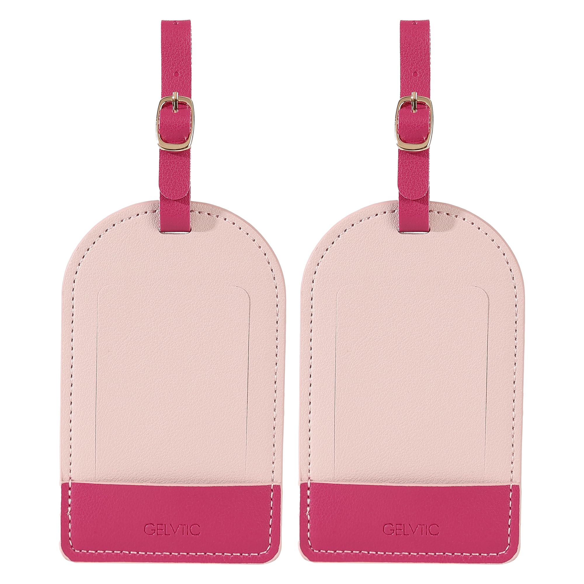 GELVTIC Faux Leather Luggage Tags for Suitcase Tag Set Privacy Protection with Identifie Name Lable ID Card Baggage tag for Men Women Travel