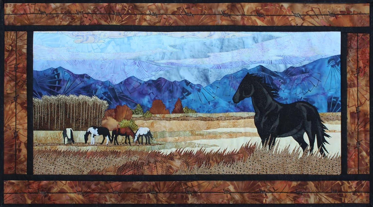 Unbridled Horse Pasture Open Range Toni Whitney Fusible Applique Pattern
