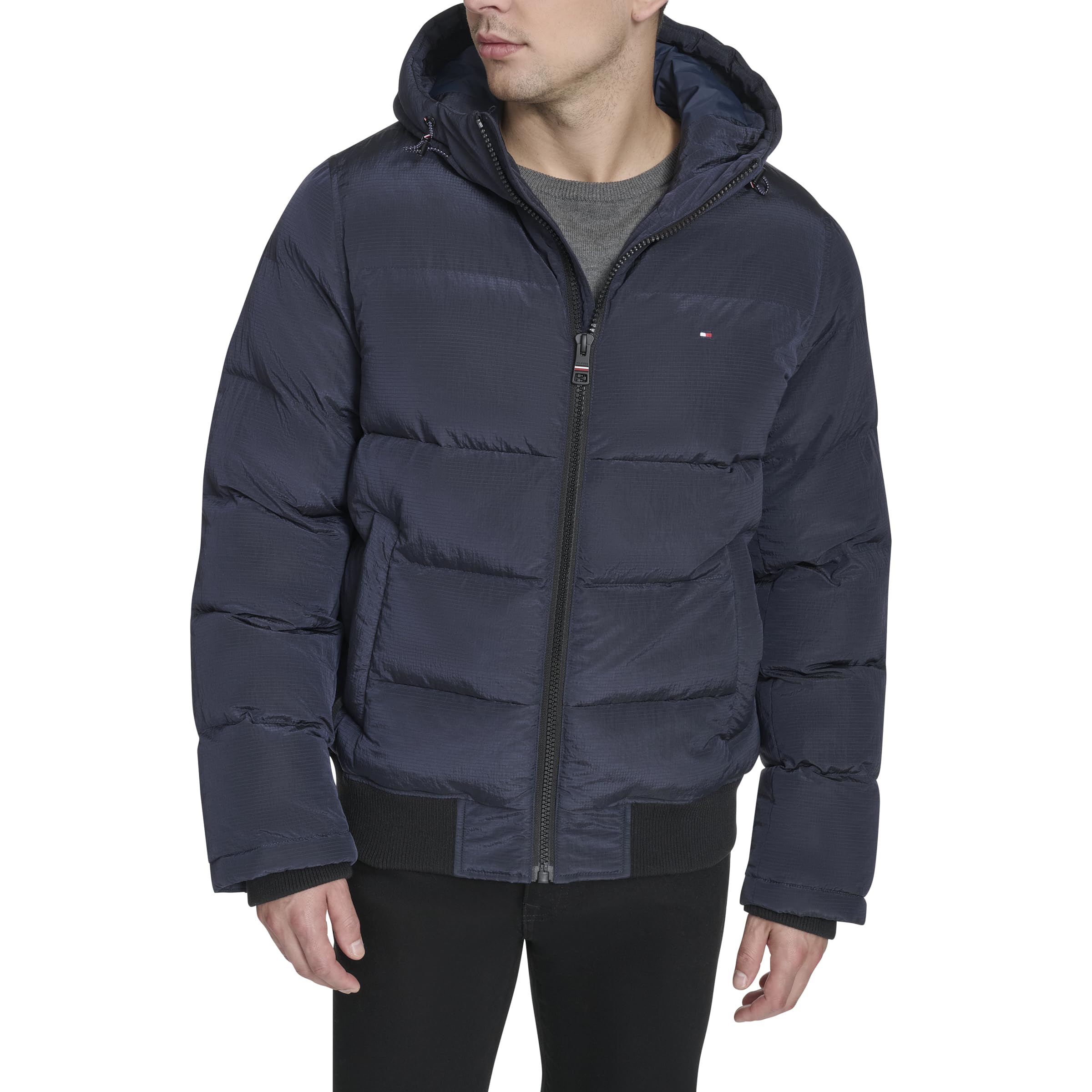 Tommy Hilfiger Herren Schnorcheljacke mit Kapuze, Marineblau, Größe XXL