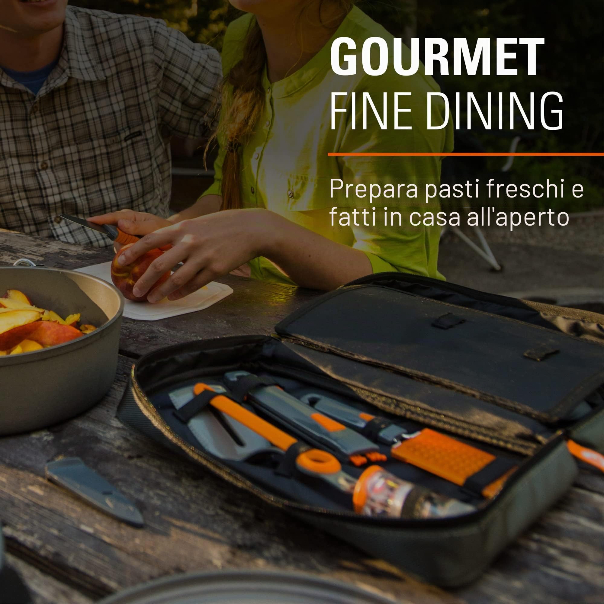 GSI Outdoors - Kit Destination Kitchen Set da Cucina Portatile da 24 pezzi. per Viaggio Camper Escursione