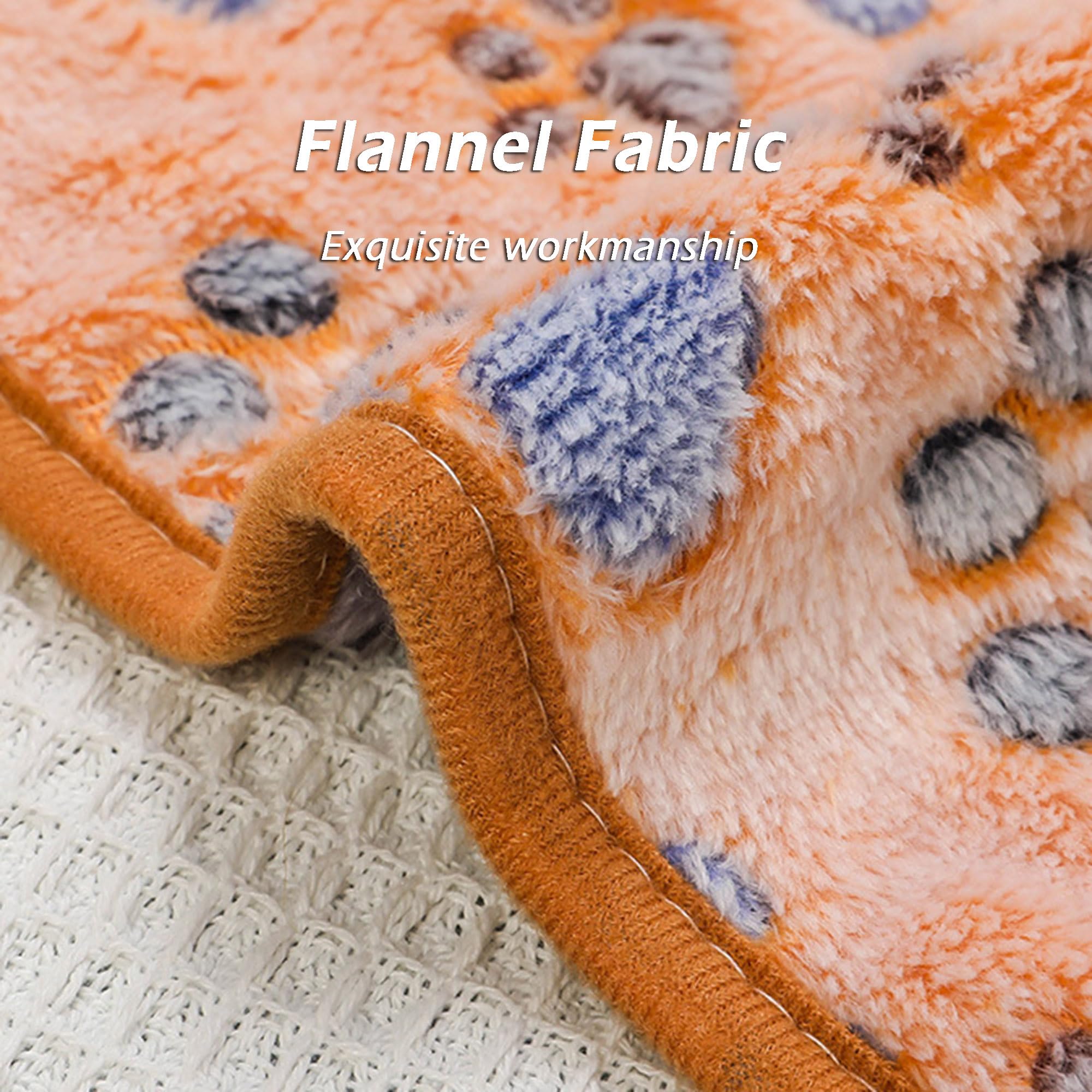 Paquete de 2/4 mantas lavables para perros, mantas de gatos y cachorros, lindas mantas con estampado de patas, tapete para sofá, cama, coche, mantas cálidas para mascotas para perros y gatos