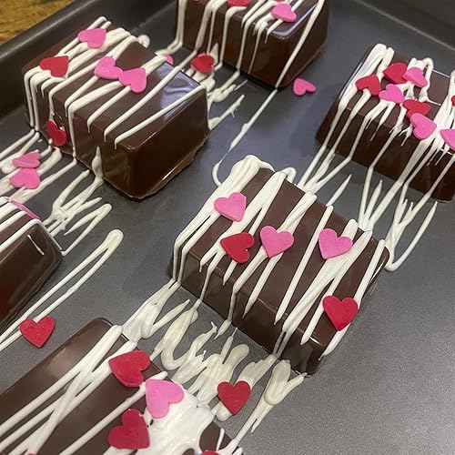 Miniatura 6 de CybrTrayd Molde para dulces de chocolate  Barra rectangular lisa Krisp Treat  4 cavidades 3" x 2-516" x 1-18"  Para dulces, galletas, chocolate,