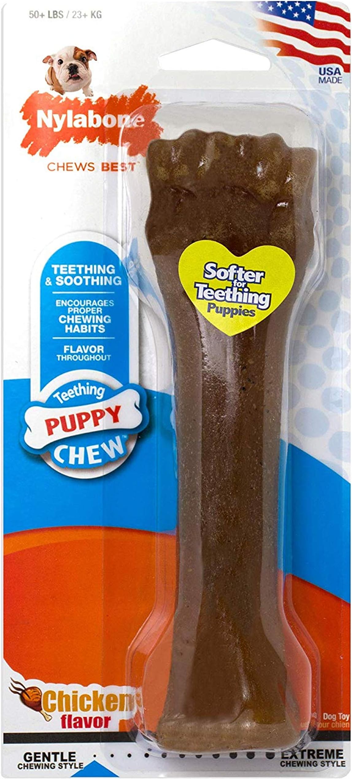Nylabone Dog Super Chicken Flavor Puppy Chew Toy Pet Supplies