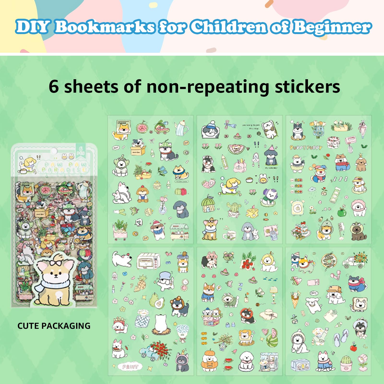 Make Your Own Bookmark, Book Mark Making for Family 20 White Blank Paper Bookmarks with 1 Pack of Stickers and 20 Tassels - Image 4