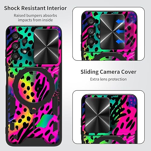 Vista 437 de Funda protectora híbrida para Samsung Galaxy A53 5G de 6.5 pulgadas y anillo giratorio de 360 grados, función atril, híbrida, de doble capa