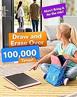 Vista 5 de KOKODI Tableta de escritura LCD, regalos para niños y niñas de 3 años, tableta de dibujo de 10 pulgadas, tablero colorido para garabatear