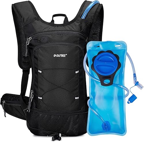 G4Free Mochila de hidratación aislada con vejiga libre de BPA de 2L para correr al aire libre, senderismo, ciclismo, camping