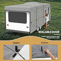 Vista 4 de Leader Accessories Cubierta a prueba de viento para cámper, 14 a 16 pies, extragruesa, antirrayos ultravioleta y Ripstop, con 4 cubiertas