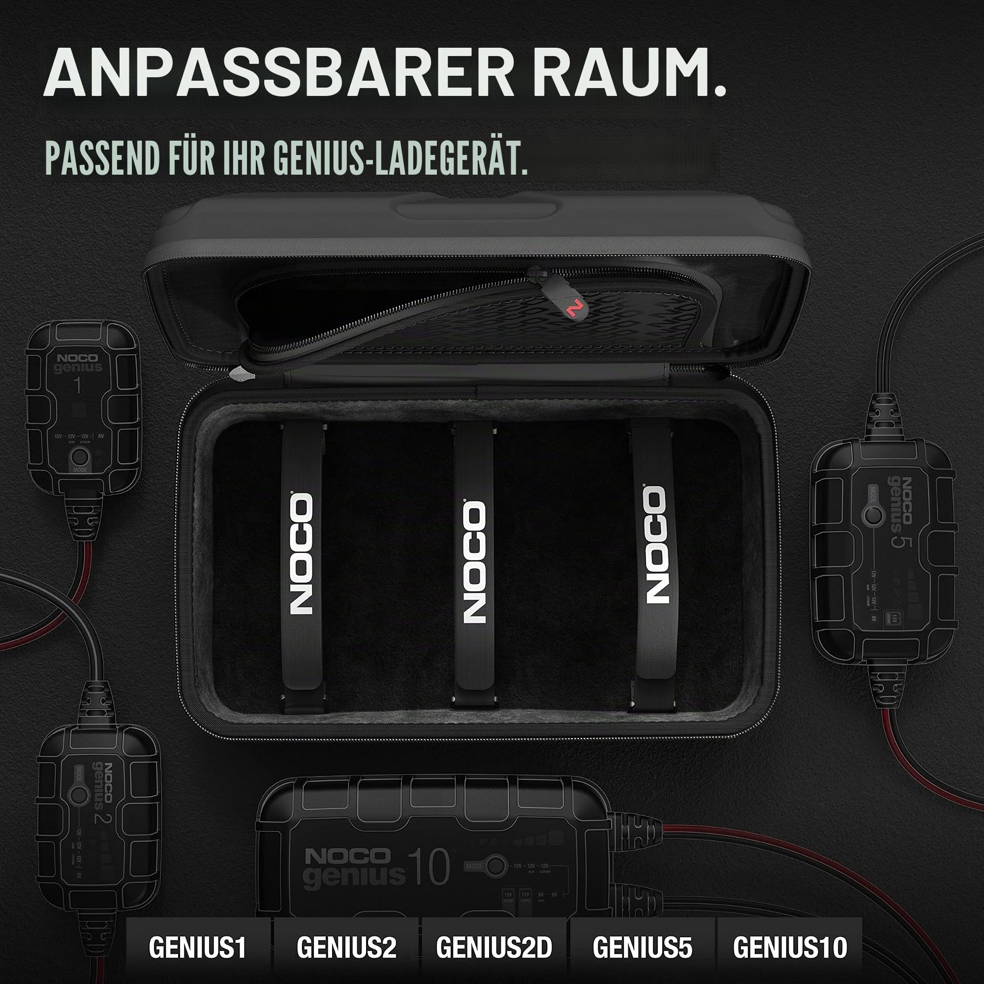 NOCO Boost HD GB70 2000A 12V UltraSafe Starthilfe Powerbank, Auto Batterie Booster & GC040 Universelle Eva-Schutzhülle für GENIUS1, GENIUS2, GENIUS5 und GENIUS10 Smart-Batterieladegeräte.