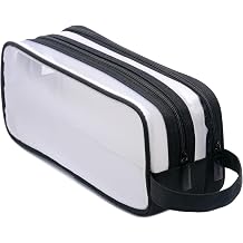 Clear Mesh Large Capacity Pencil case with compartments Cute Aesthetic Pencil Pouch for Girls Kids Boys Adults School Pen Bag Organizer Big Special Pencil Bags with Zipper Pencil Pouches