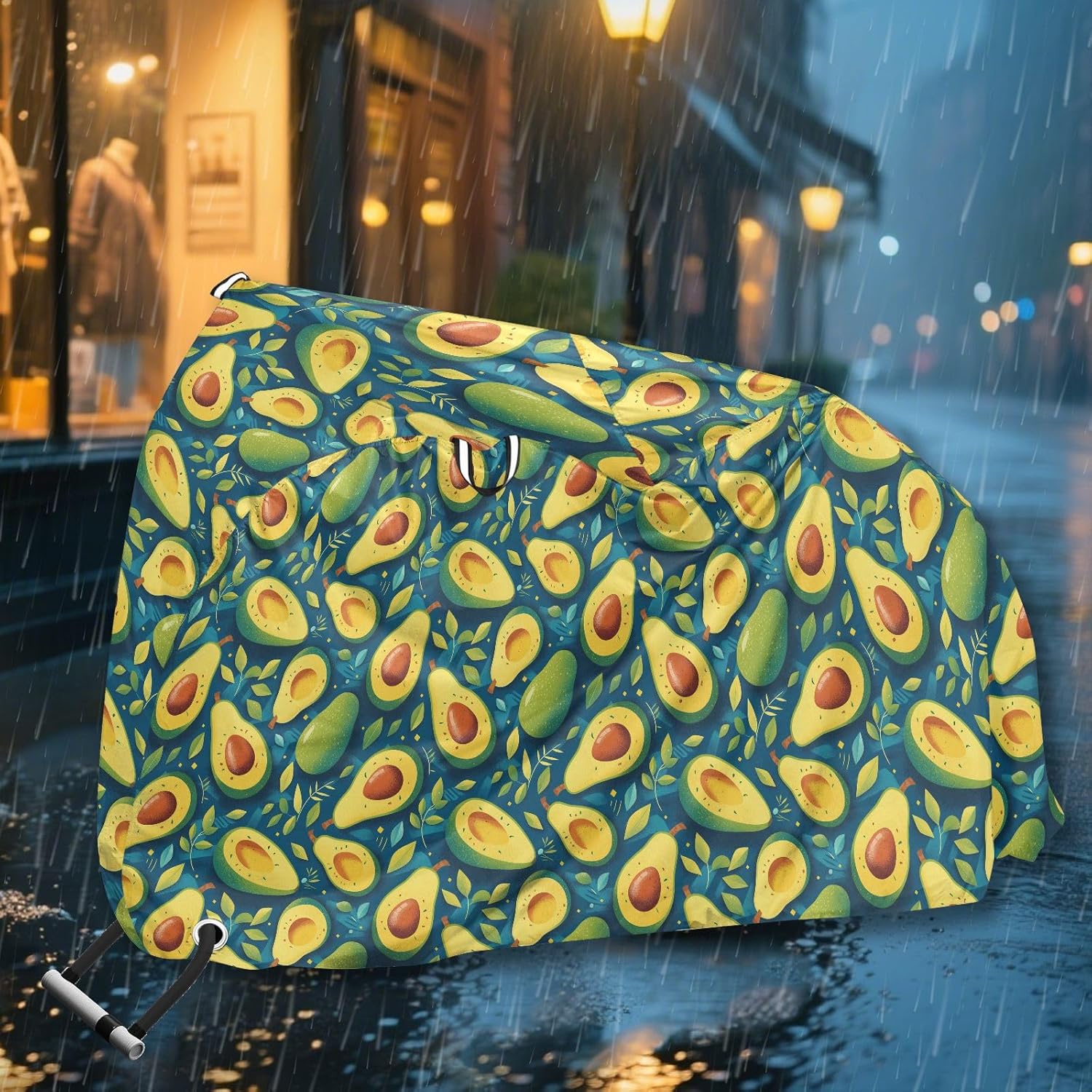 Green Art Avocado Bike Covers Waterproof Electric Bike Cover Bikes Storage