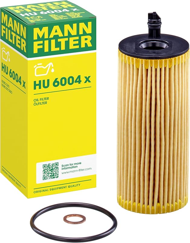 Filtro de óleo de cartucho Mann Filter HU 6004 x para BMW 328d, 535d e X3 xDrive28d – 1 unidade