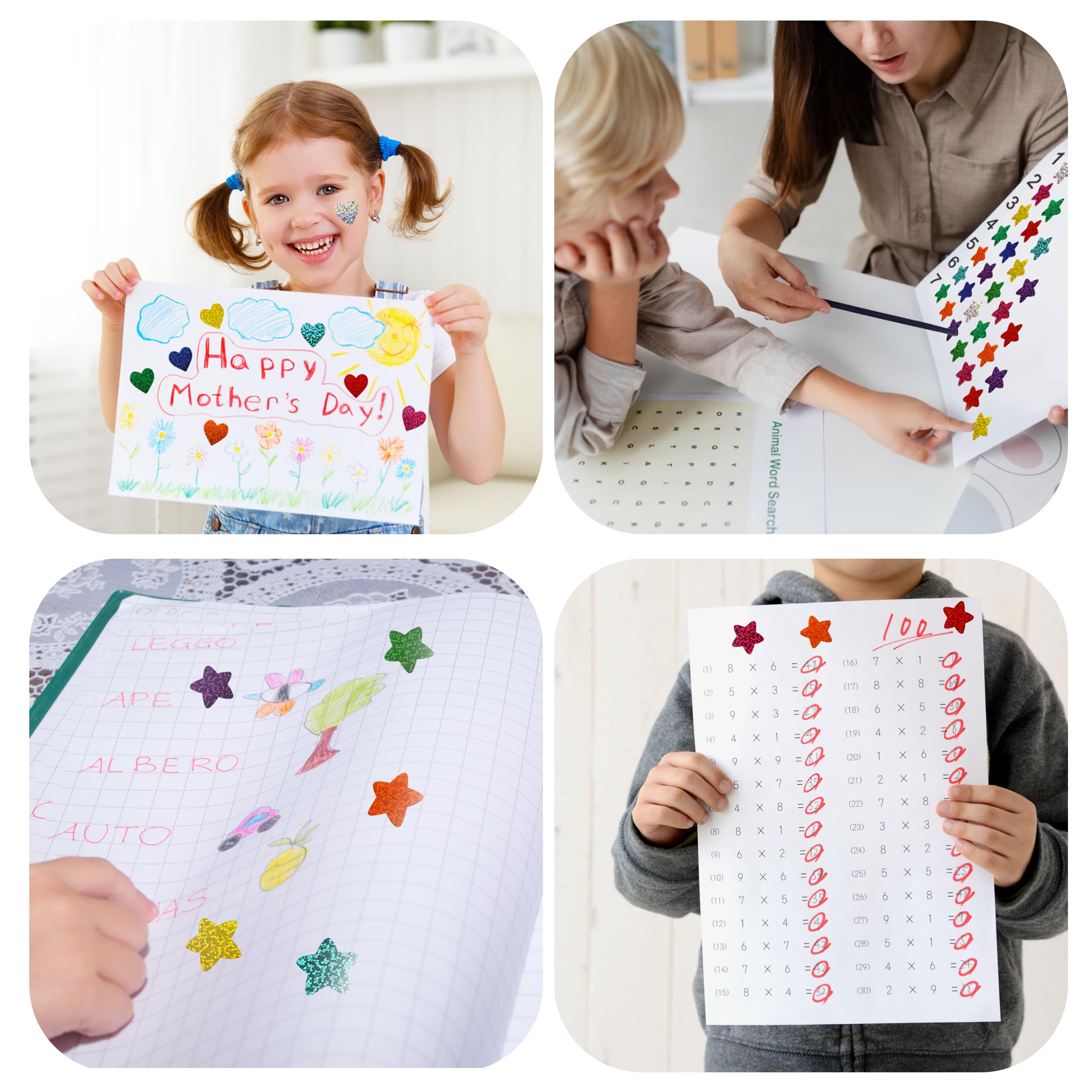 Glitter hartstickers rol, 500 stuks gouden stickers, hartjes, rood, zelfklevende stickers, hart, beloningsstickers, shining stickers, hartstickers, liefde voor kinderen, verjaardagsfeest, bruiloft