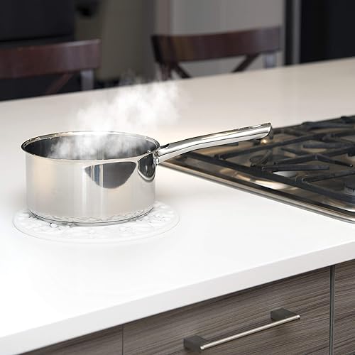 Miniatura 3 de GASARÉ, Salvamanteles de silicona extra grandes, gruesos, de 10 pulgadas para platos calientes, ollas y sartenes, almohadillas calientes para