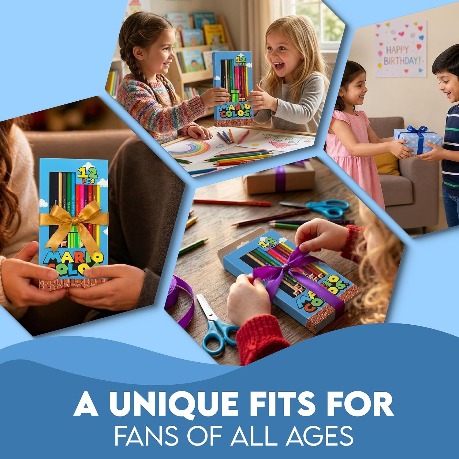 Arcade Adventure Colored Pencils, 12 Foil-Stamped Set | Pre-Sharpened Foil-Stamped Pencils with Smooth Cores, Display Box, and Gift-Ready Style for Creative Art Lovers